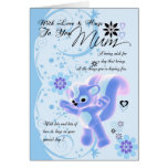 Happy Birthday Cute Mum Card blue flowers cute