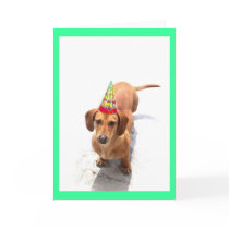 Happy Birthday Dachshund Greeting Card