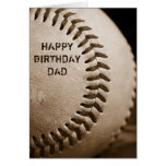 Happy Birthday Dad Baseball Greeting Card