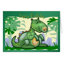 Happy Birthday Dinosaur Card