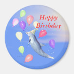 Happy Birthday Dolphin Fridge Magnet