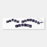 Happy Birthday Donald toy blocks in blue. Bumper Stickers
