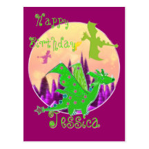 Happy Birthday Dragons Postcard