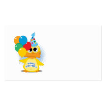 Happy Birthday Duck Business Card