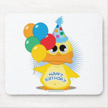 Happy Birthday Duck Mouse Pads
