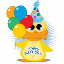 Happy Birthday Duck Photo Cut Outs