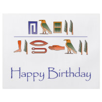 Happy Birthday Egyptian Hieroglyphics Flyers