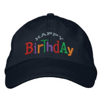 Happy Birthday Embroidery Hat