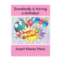 Happy Birthday explosion Postcards