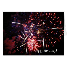 Happy Birthday, Fireworks Greeting Cards