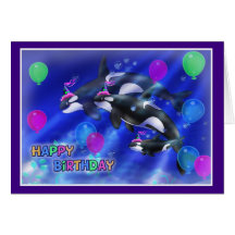 Happy Birthday Fish style 012 Greeting Card