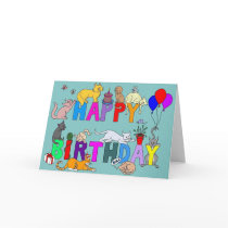 Happy Birthday for the Cat Lover Greeting Card