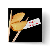 Happy Birthday Fortune Cookie Pins