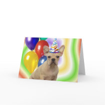 Happy Birthday French Bulldog greeting card