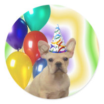 Happy Birthday French Bulldog stickers
