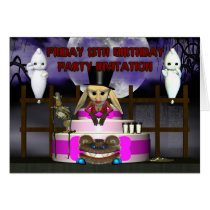 Happy Birthday Friday 13th Invitation, party Card