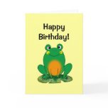 Happy birthday! (frog) greeting cards