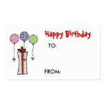 Happy Birthday,  Gift tag business cards