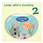 Happy Birthday Goldfish Personalized Invite