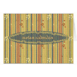 Happy Birthday in Croatian, Stripes and Flowers Greeting Card