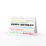 Happy Birthday in Many Languages Card