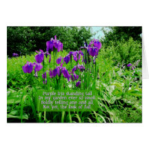 Happy Birthday-Iris Garden Greeting Card