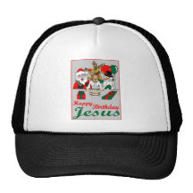 Happy Birthday Jesus Mesh Hat