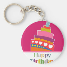Happy Birthday Key Chain