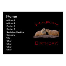 Happy Birthday Kiss Business Card Templates