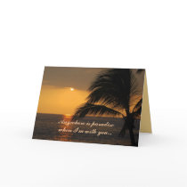 Happy Birthday Love Tropical Sunset Sunset Card