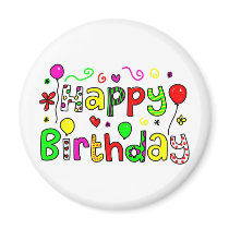 Happy Birthday Fridge Magnet
