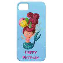 Happy Birthday Mermaid -custom text- iPhone 5 Covers