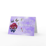Happy birthday mom greeting card