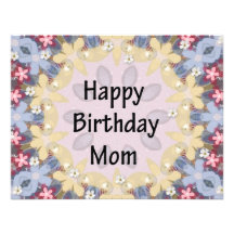 Happy Birthday Mom Custom Announcements
