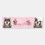 Happy Birthday Mom - Shiba Inus - Yasha Bumper Sticker