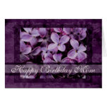 Happy Birthday Mom Textured Lilacs Card