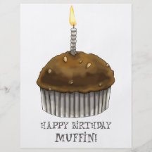 Happy Birthday Muffin Flyer Design