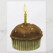 Happy Birthday Muffin Flyer Design