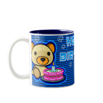 Happy birthday mug from blue teddy bear