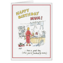 Happy birthday mum greeting card