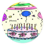 Happy Birthday Name Sticker
