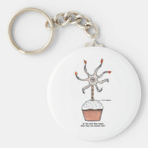 Happy Birthday Neuron Cupcake Key Chain