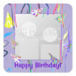 Happy Birthday Party Hats (photo frame) stickers