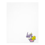 happy birthday party rhino cartoon letterhead