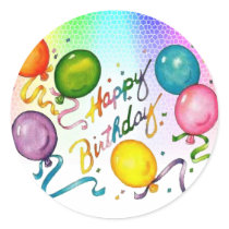 Happy Birthday Party Stickers