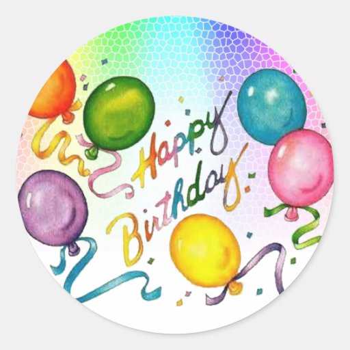 Happy Birthday Party Stickers