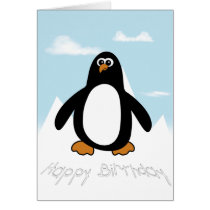 Happy Birthday Penguin Card cards