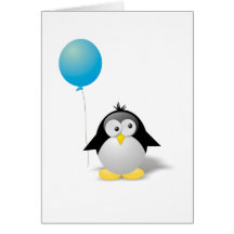 Happy Birthday Penguin Greeting Greeting Card