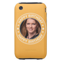 Happy Birthday picture Frame in Yellow Tough Iphone 3 Case