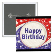 Happy Birthday Pinback Button